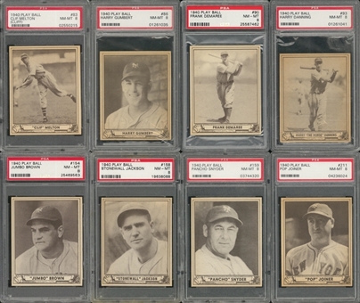 1940 Play Ball PSA NM-MT 8 Collection (8 Different) 